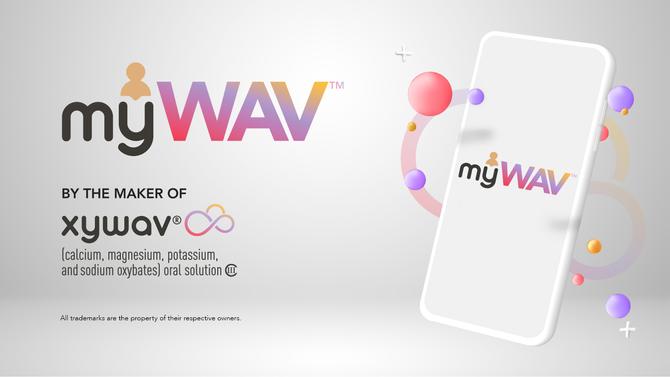 myWAV is a 24/7 tool to help track symptoms, set prescription reminders, etc